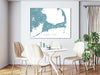 Cape Cod map print with a topographic design by Maps As Art.