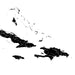 Map of the Caribbean region in black on a white background