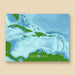 Map of the Caribbean region on a beige background