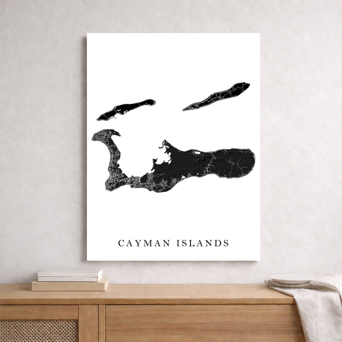 Map of Cayman Islands on a white background
