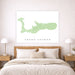 Bedroom with a map of Grand Cayman on the wall