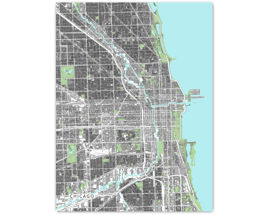 Chicago City Map Streetwise Chicago Map: Laminated City Center Street