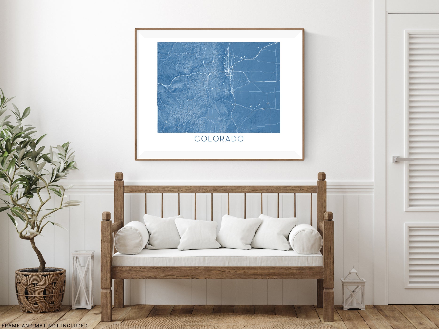 Colorado Map Print Poster- Topographic Map of Colorado State Wall Art ...