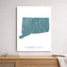 Map of Connecticut on a white background