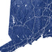 Topographic map of Connecticut with blue color scheme