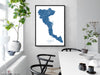Corfu Greece island map print with a topographic design by Maps As Art.