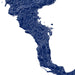 Map of Italy with detailed roads and regions in blue on a white background