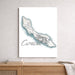 Map of Curacao on a white background