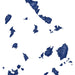 Map of the Cyclades Islands in Greece with blue islands on a white background