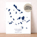 Map of Cyclades Islands with customizable text on a white background