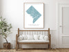 Washington DC - District of Columbia map print designed by Maps As Art.