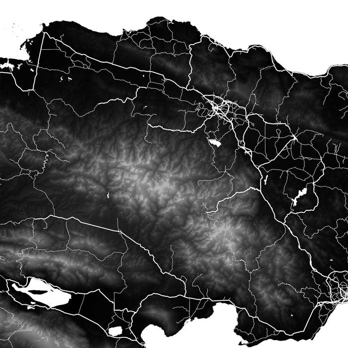 Topographic map of a region with detailed elevation changes.