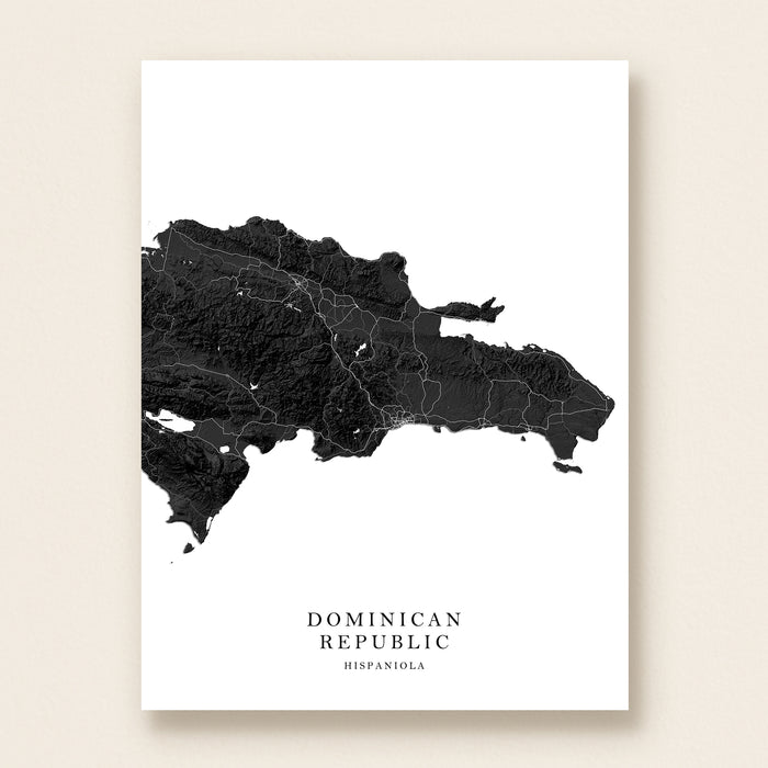 Map of the Dominican Republic on a white background