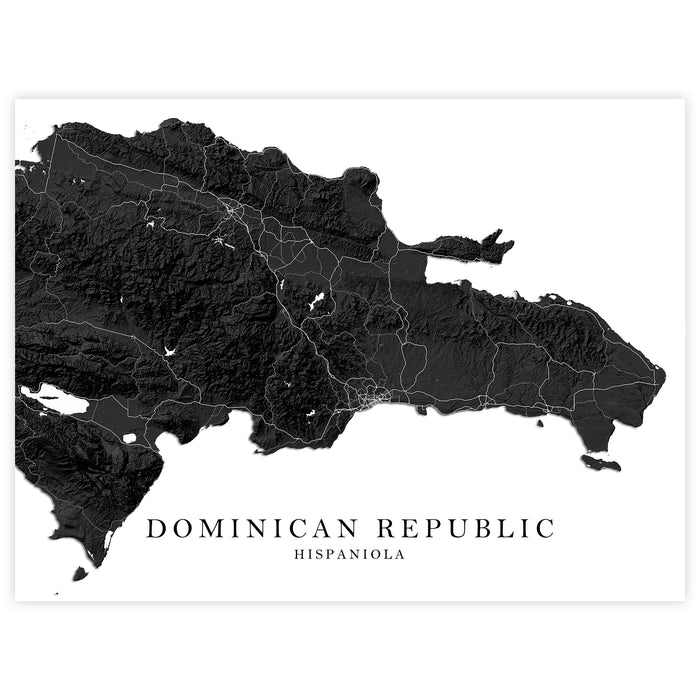 Map of the Dominican Republic on a white background