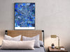 Durham, North Carolina map art print in blue shapes designed by Maps As Art.