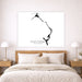 Map of Eleuthera, The Bahamas on a wall above a bed in a bedroom.