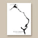 Map of Eleuthera, The Bahamas, in black on a white background
