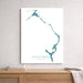 Map of Eleuthera, The Bahamas on a white background