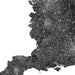 Topographic map of a coastal region with intricate line patterns