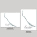 Two map designs with a and 'Exumas The Bahamas' text, one landscape and one portrait.