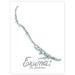 Map of Exumas, The Bahamas with a silver crocodile on a white background