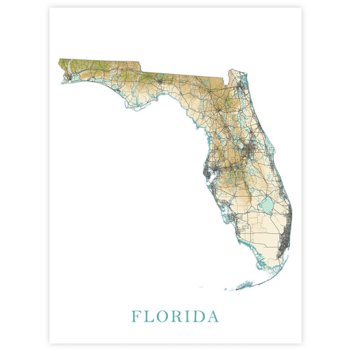 Map of Florida on a white background