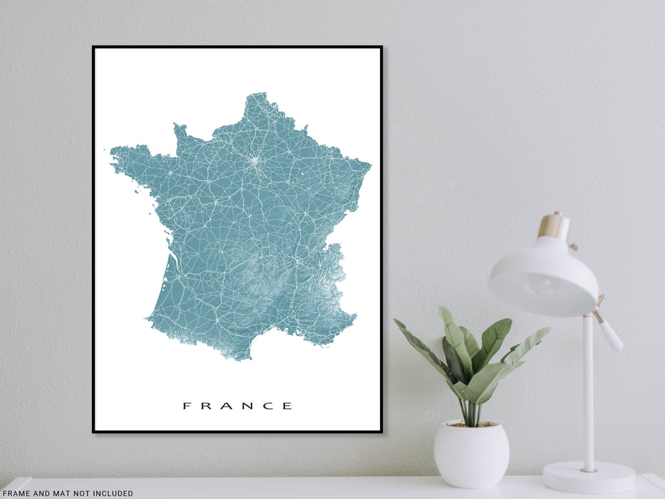 France map print by Maps As Art.