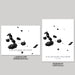 Two black and white maps of the Galápagos Islands on a gray background.