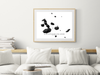Galapagos Islands Ecuador black and white topographic map print by Maps As Art.
