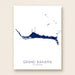 Map of Grand Bahama, The Bahamas, on a white background