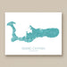 Map of Grand Cayman on a white background