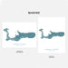 Two maps of Grand Cayman on a white background with 'Marine' text above.