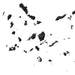 Black Greek Islands map on a white background