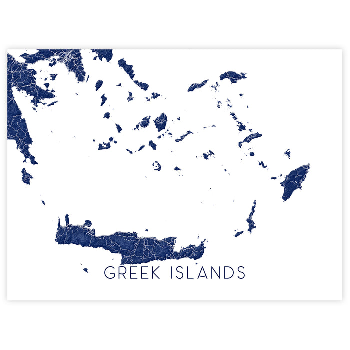 Map of the Greek islands.