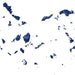 Map of the Greek islands with blue outlines on a white background