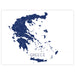 Map of Greece in navy blue on a white background