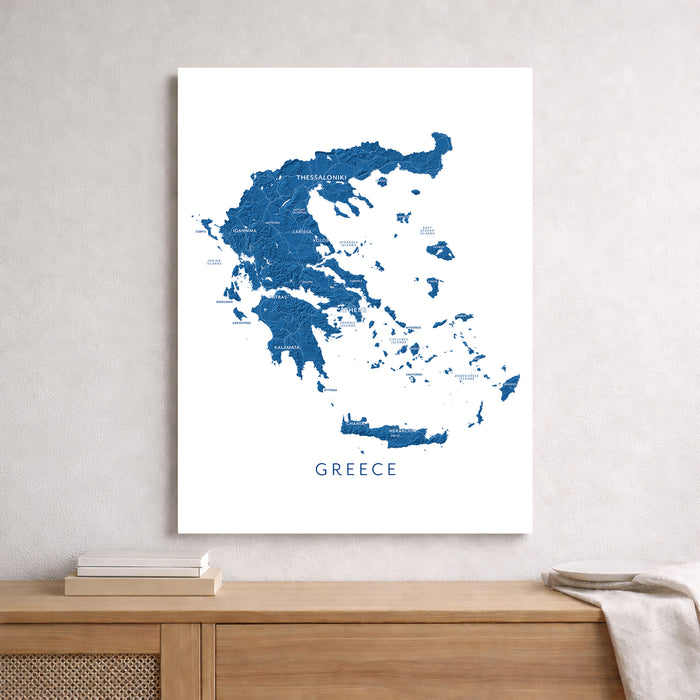 Map of Greece on a white background