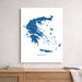 Map of Greece on a white background