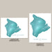 Two maps of the Island of Hawaii, one in landscape and one in portrait orientation, on a beige background.