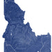 Topographic map of a region with detailed terrain and roads.