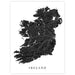 Map of Ireland on a white background