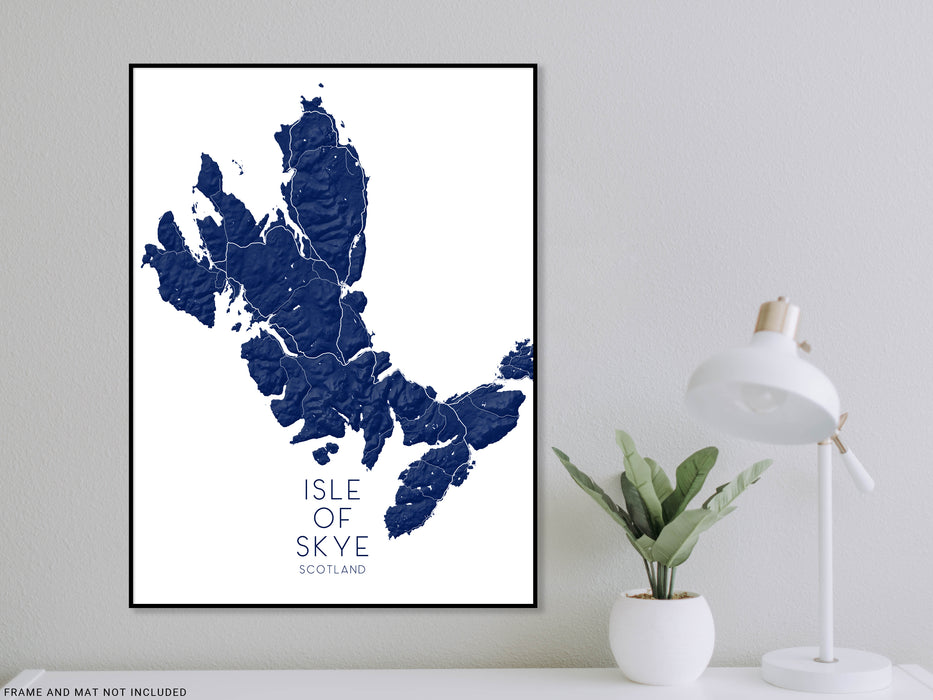 Isle of Skye Map Wall Art Print Poster - Scotland Island Maps, Scottis ...