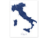Italy map print by Maps As Art.