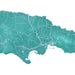 Map of a region with teal color and white lines on a white background
