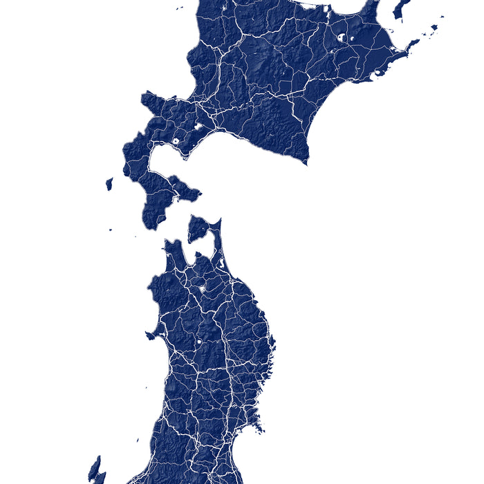 Map of a region in blue on a white background