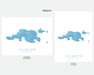 Two blue abstract maps labeled 'Breeze' by Jost Van Dyke on a white background.