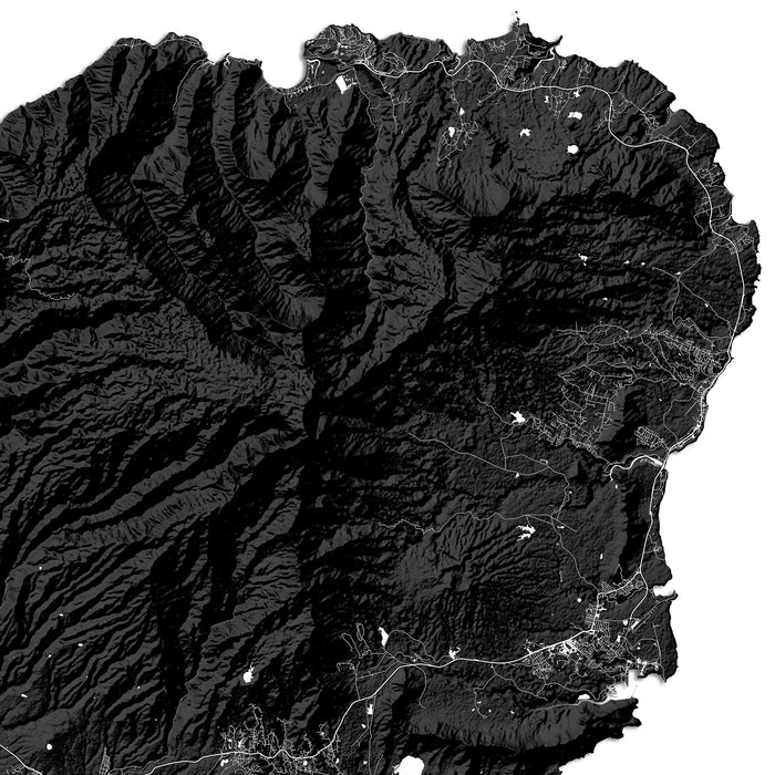 Topographic map of a mountainous region with detailed terrain