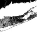 Black and white topographic map of a coastal area