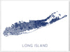 Long Island, New York map print in Breeze by Maps As Art.