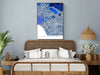 Los Angeles, California map art print in blue shapes designed by Maps As Art.